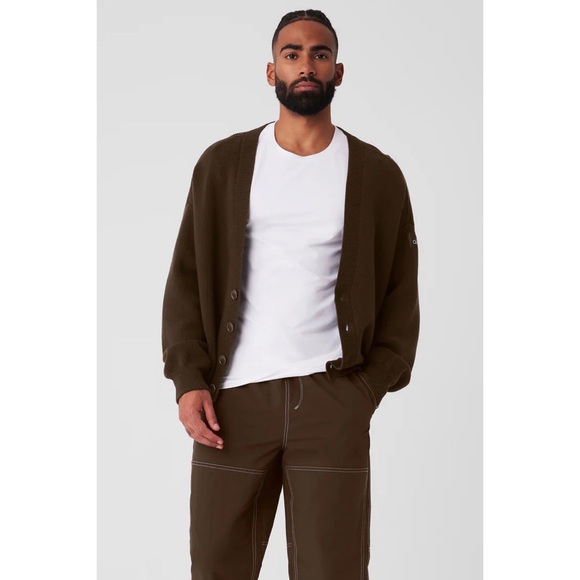 Alo Yoga Scholar Cardigan Sweater Expresso M - Picture 10 of 15